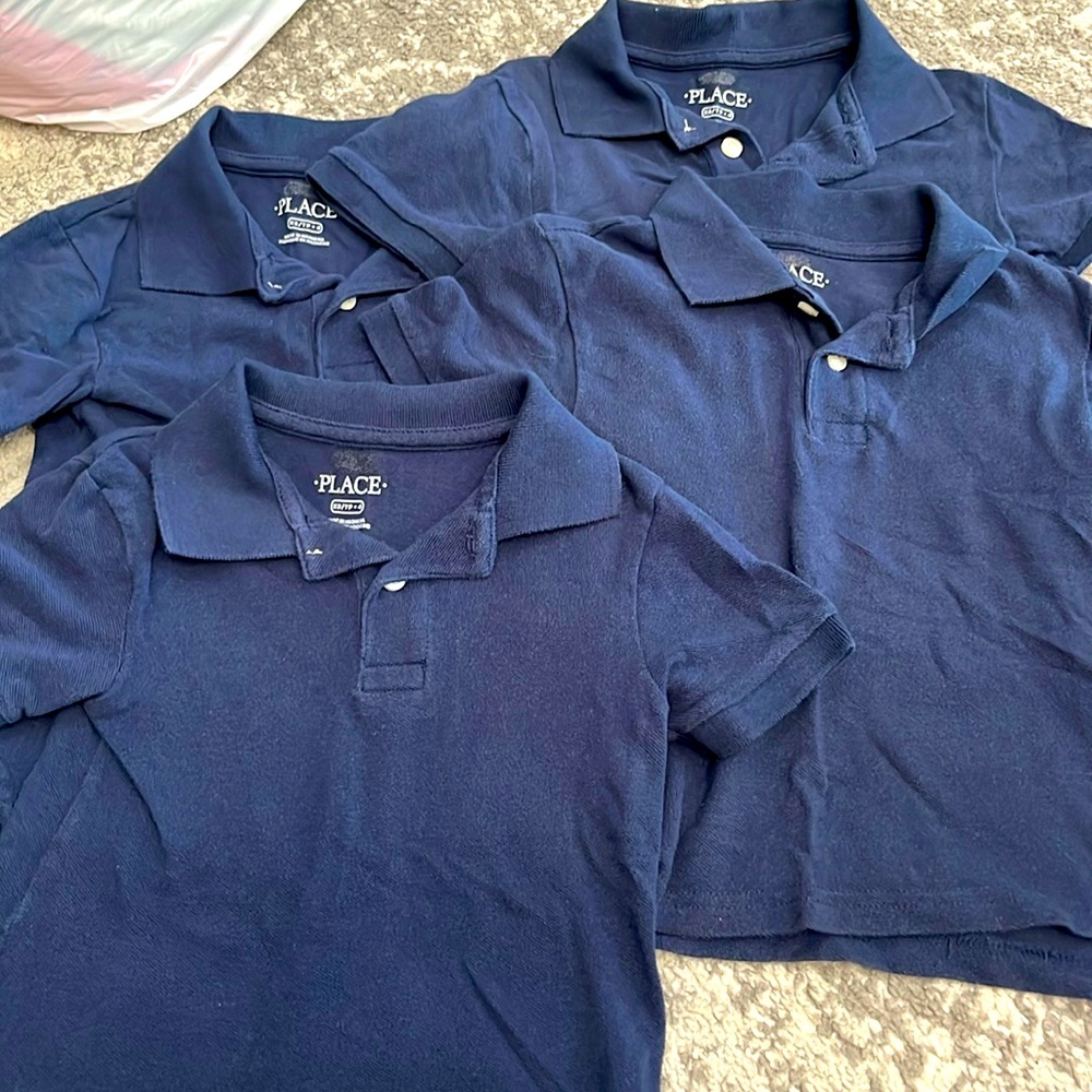 Navy blue uniform shirts boys size 4